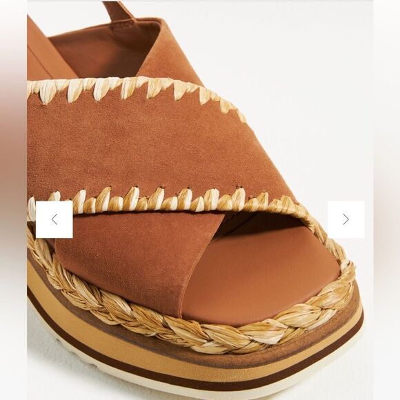 Anthropologie Bruno Premi Cross-Strap Platform Espadrille Sandals US 6 - Picture 10 of 12